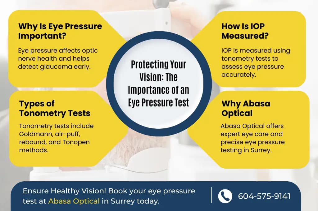 Infographic explaining eye pressure measurement