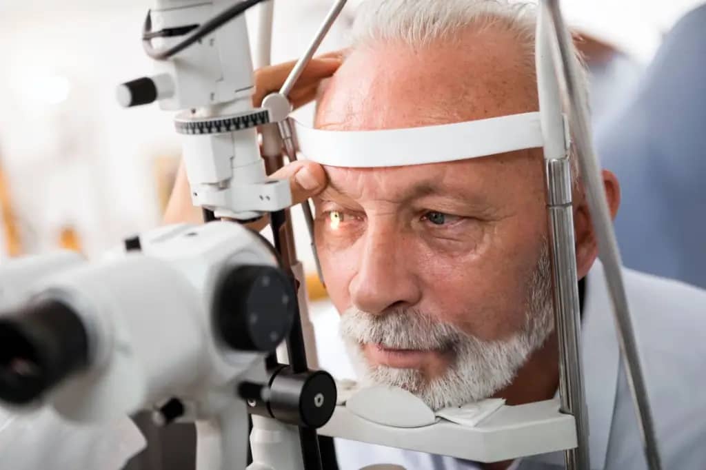 Glaucoma eye test being performed in Surrey, BC